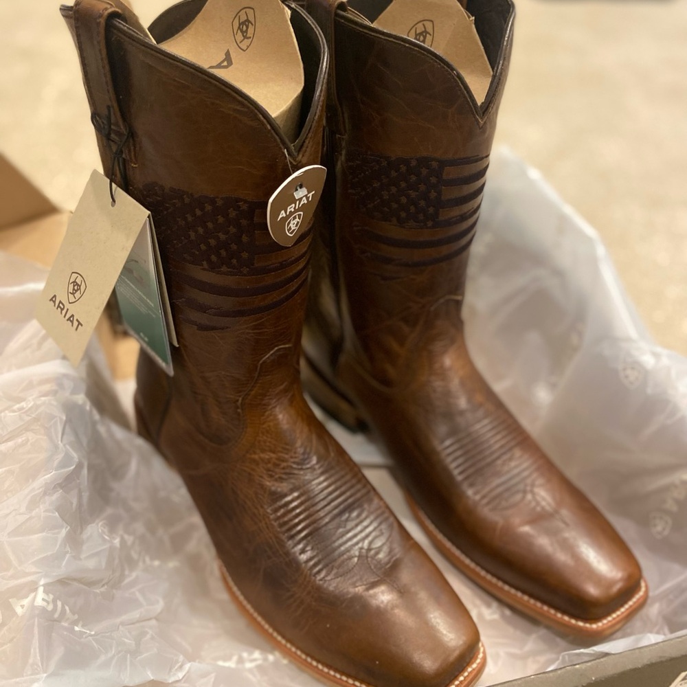 #NWT Ariat Patriot Brown Cowboy Boots Classic Western Style